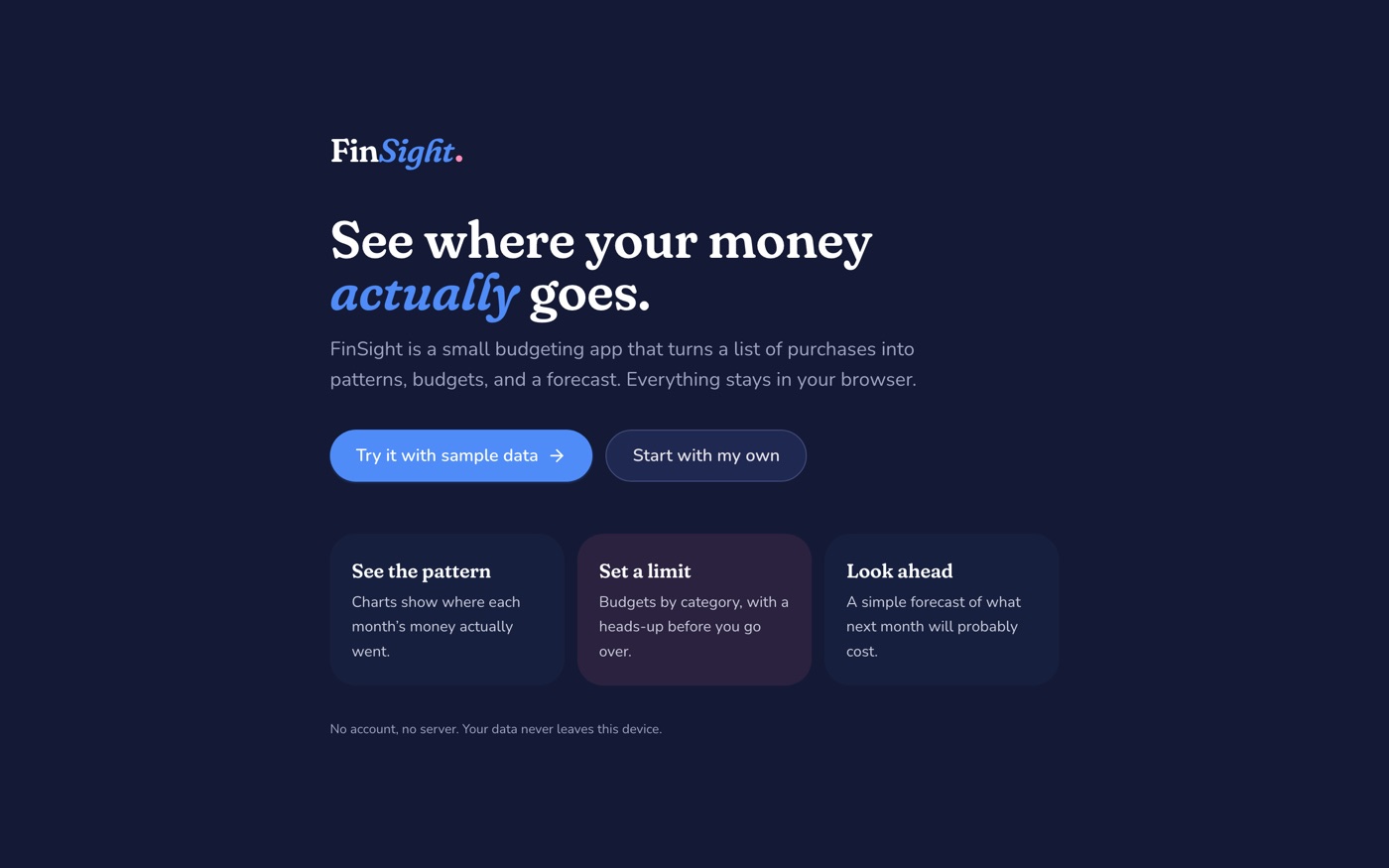 FinSight screenshot